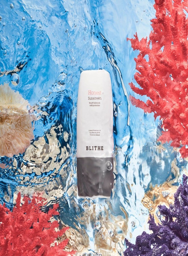 بلايث واقي الشمس BLITHE Honest لطيف وفعال من الأشعة فوق البنفسجية - واقي شمس كوري خفيف الوزن، درجة حموضة متوازنة 5.5 وحاصل على تصنيف EWG الأخضر، مع بروبيوتيك، عامل حماية من الشمس 50+ PA++++ (1.69 أونصة) - Image 5